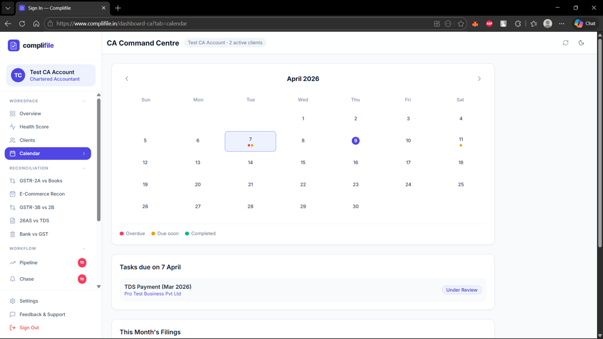 Calendar View