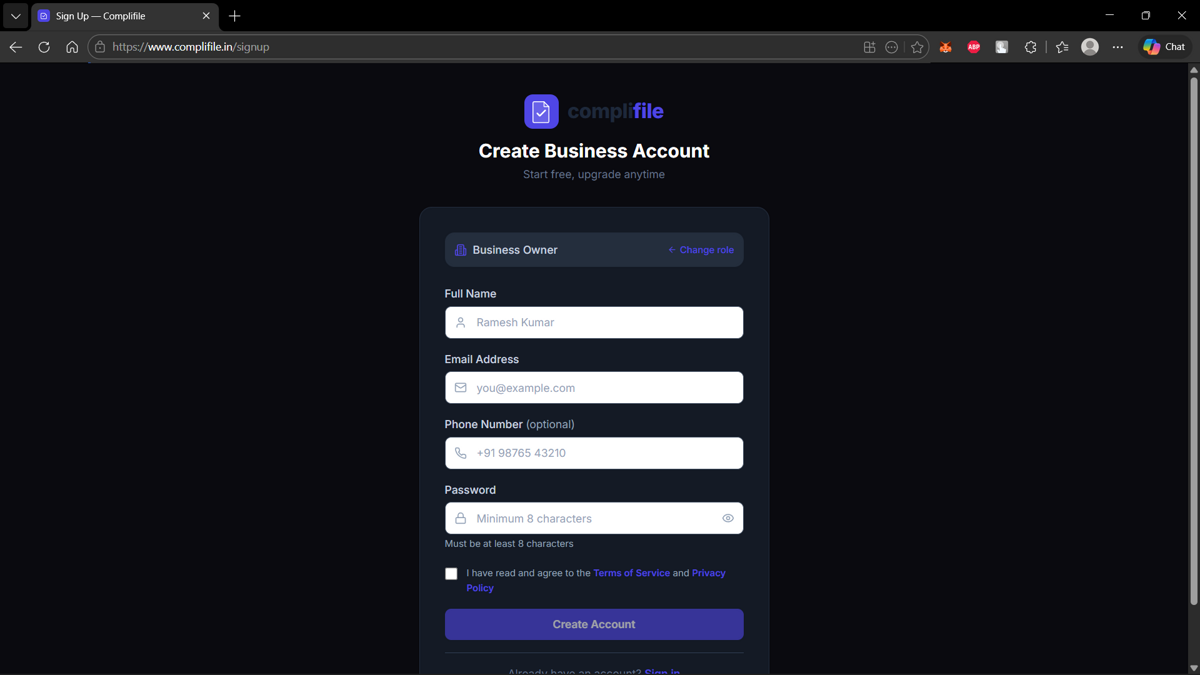 Signup Form